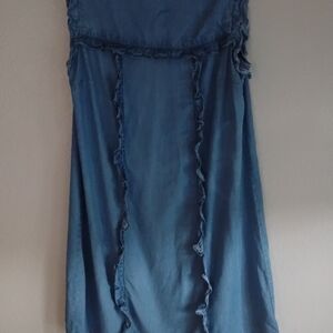 Philosophy Blue Denim-Textured Dress